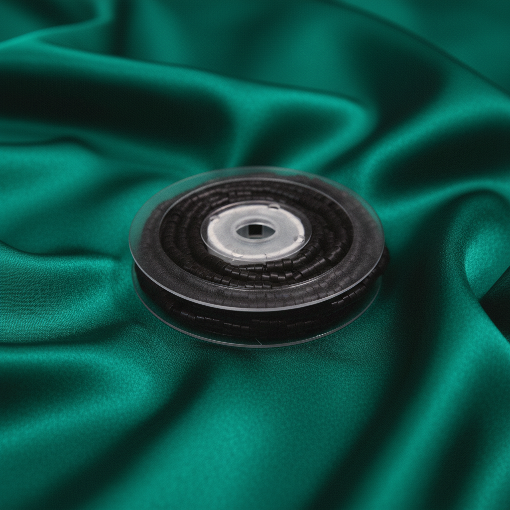 Micro Bead on Emerald Silk - Image 2