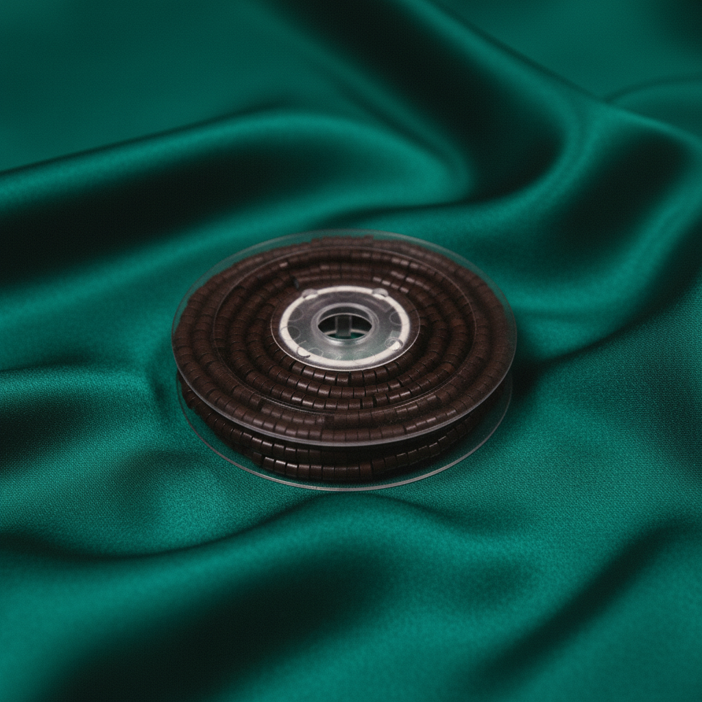Micro Bead on Emerald Silk - Image 3