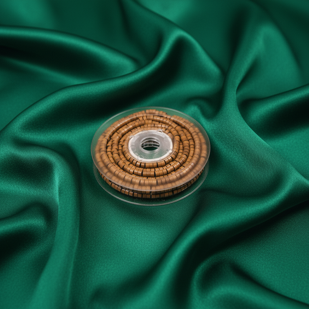 Micro Bead on Emerald Silk - Image 4
